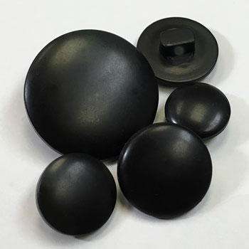 2006 - Matte Black Shank Button - 6 Sizes, Sold by the Dozen